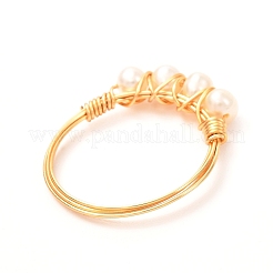 Natural Freshwater Pearl Rings for Girl Women&nbsp;RJEW-JR00392