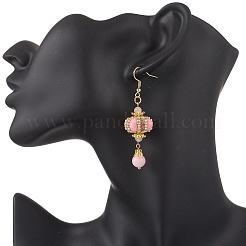 Lantern 304 Stainless Steel Synthetic Imperial Jasper Dangle Earrings&nbsp;EJEW-MZ00609-02