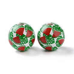 Summer Hawaii Theme Schima Wood European Beads&nbsp;WOOD-G015-02A