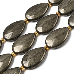 Natural Pyrite Beads Strands&nbsp;G-Z131-B01-02