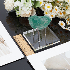 Square Acrylic Display Stands for Raw Stone Mineral Crystal Ball&nbsp;ODIS-WH0028-98