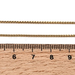 1.3MM Unisex 304 Stainless Steel Box Chain Necklaces&nbsp;NJEW-P356-08G