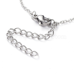 Non-Tarnish 304 Stainless Steel Pendant Bib Necklaces&nbsp;X-NJEW-G334-06P