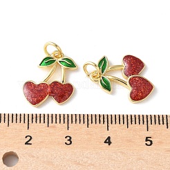Brass Enamel Pendants&nbsp;KK-A252-38G-08