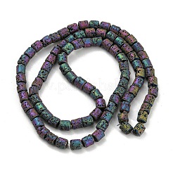 Electroplated Natural Lava Rock Beads Strands&nbsp;G-Z032-J04-12A