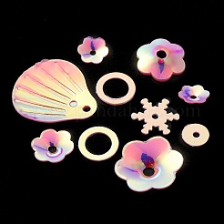 Rainbow Iridescent PVC Paillette/Sequins Beads & Links & Pendants&nbsp;PVC-C001-01B