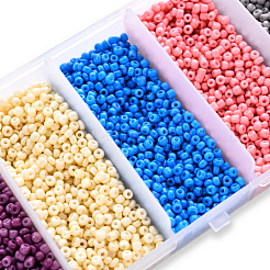 90G 5 Colors 12/0 Baking Paint Glass Seed Beads&nbsp;SEED-YW0001-14A