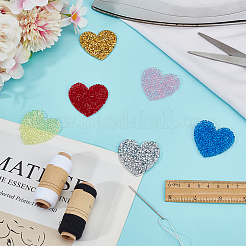 24Pcs 6 Colors Rhinestone Thread Iron on/Sew On Patches&nbsp;PATC-DR0001-03