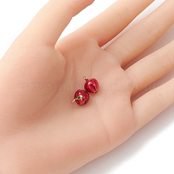 2pcs Brass Enamel Charms&nbsp;KK-YW0001-90