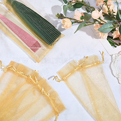100Pcs Organza Drawstring Bags for Chinese Fan&nbsp;OP-GF0001-02B