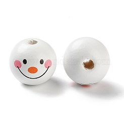 Printed Wood European Beads&nbsp;WOOD-Z002-02B