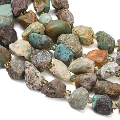 Raw Rough Natural HuBei Turquoise Beads Strands&nbsp;G-A322-B03-02