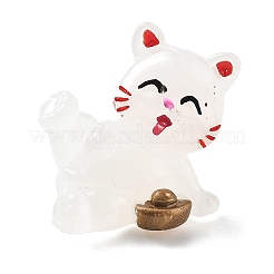 Luminous Resin Lucky Cat Display Decorations&nbsp;LS-DJEW-P020-01B