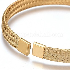 Unisex 304 Stainless Steel Bangles&nbsp;BJEW-L643-13