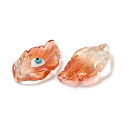 Transparent Glass with Enamel Pendants&nbsp;GLAA-G108-03