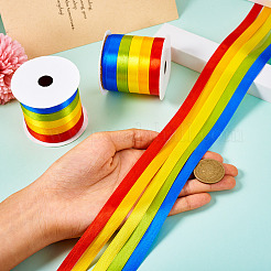 3 Rolls Rainbow Color Polyester Ribbon Set&nbsp;OCOR-TA0002-17