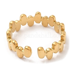 304 Stainless Steel Oval Cuff Rings for Women&nbsp;STAS-D085-21G