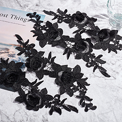 Flower Shape Computerized Embroidery Water Soluble Appliques&nbsp;FIND-WH0136-56