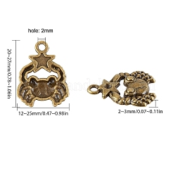 Tibetan Style Alloy Pendant Rhinestone Settings&nbsp;PALLOY-SC0001-74