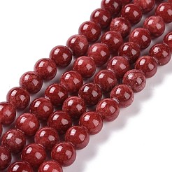 Dyed Natural Jade Beads Strands&nbsp;G-D434-4mm-08-1