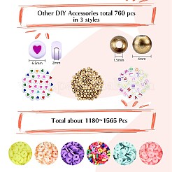 1633Pcs Disc/Flat Round & Flower Polymer Clay Beads&nbsp;CLAY-SZ0001-75