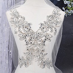 1Pc Rhinestone Flower Appliques&nbsp;PATC-CY0001-30