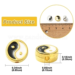 20Pcs 2 Colors Zinc Alloy Enamel Beads&nbsp;ENAM-YW0006-32