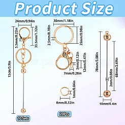 DIY Alloy Bar Beadable Keychain Making Kit&nbsp;DIY-SC0024-54KCG