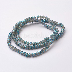 Electroplate Glass Beads Strands&nbsp;EGLA-F124-FR-A01