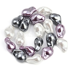 Electroplated Glass Beads Strands&nbsp;GLAA-H039-07G