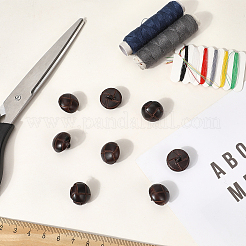 8Pcs 1-Hole Cowhide Shank Buttons&nbsp;FIND-CY0001-08C