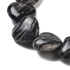 Natural Black Netstone Beads Strands&nbsp;G-B022-27C