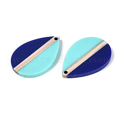 Opaque Resin & Wood Pendants&nbsp;RESI-T057-68A