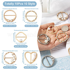 10Pcs 10 Style Alloy Slide Buckles&nbsp;FIND-BY0001-10