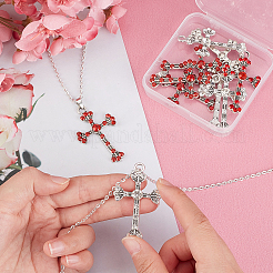 12Pcs 2 Style Tibetan Style Alloy Rhinestone Pendants&nbsp;RB-FH0001-04