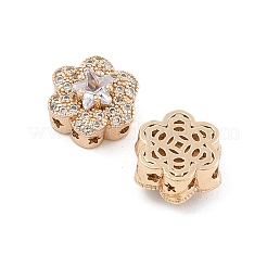 Rack Plating Brass Micro Pave Cubic Zirconia Beads&nbsp;KK-F879-02G-01