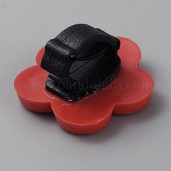 Flower PVC Plastic Shoelace Charms&nbsp;FIND-WH0152-410B