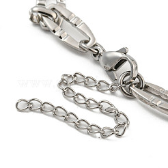 Non-Tarnish 304 Stainless Steel Oval Link Chains Bracelets for Men & Women&nbsp;BJEW-D042-07G
