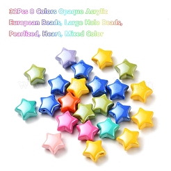 32Pcs 8 Colors Opaque Acrylic Beads&nbsp;MACR-YW0001-41
