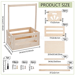 Rectangle Wooden Baby Shower Closet Crates&nbsp;ODIS-WH0025-282