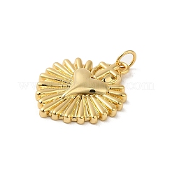 Rack Plating Brass Cubic Zirconia Pendants&nbsp;KK-Q795-23G