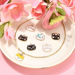 32Pcs 8 Styles Alloy Enamel Pendants&nbsp;ENAM-CJ0003-20