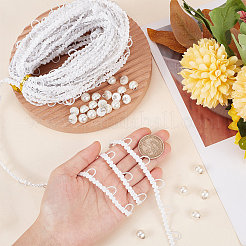 50Pcs Plastic Imitation Pearl Shank Buttons&nbsp;FIND-CP0001-08