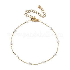 Round  ABS Imitation Pearl Beaded Link Bracelets for Women&nbsp;BJEW-JB11836