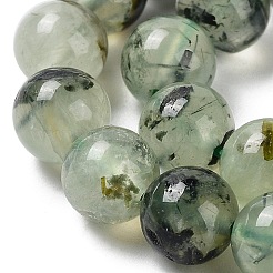 Natural Prehnite Beads Strands&nbsp;G-P322-48-6mm-01