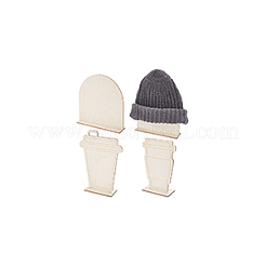 Wood Display Coffee Cup Carton Display Stand&nbsp;ODIS-WH0061-49