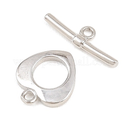 Heart Brass Toggle Clasps&nbsp;KK-G548-43P-05