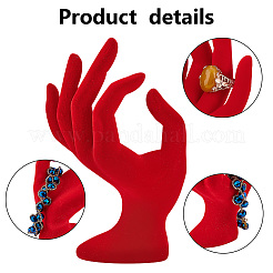 Resin Mannequin Hand Jewelry Display Holder Stands&nbsp;RDIS-WH0009-015B