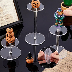 6 Bags 3 Styles Acrylic Round Tiered Riser Action Figure Display Stands&nbsp;ODIS-DC0001-15