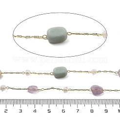Gemstone & Glass Link Chains&nbsp;CHC-K014-12G-02